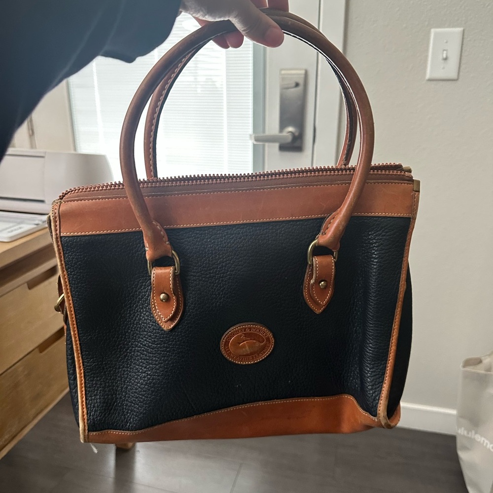 Black and Brown Leather Handbag